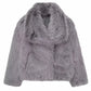 grey luxury faux fux coat